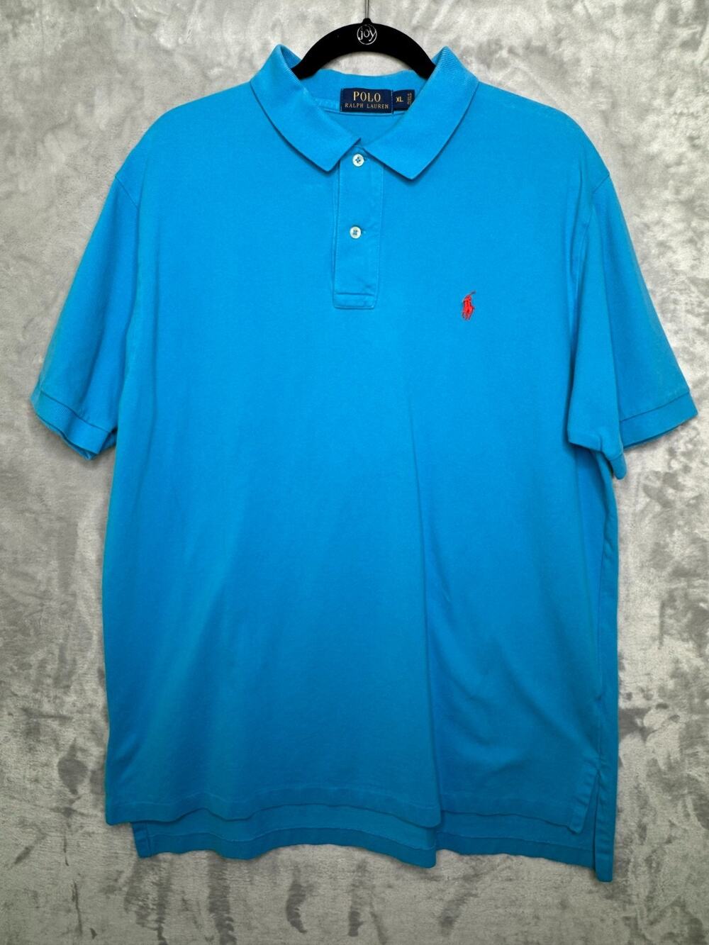 Polo Ralph Lauren Polo Shirt Men XL Aqua Blue Classic Fit Pique Cotton Preppy